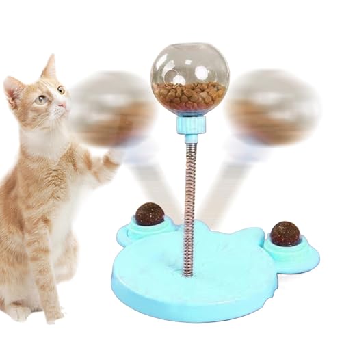 Wackeliges Hundeleckerli-Spielzeug, Leckerlis Ball Pet Feeder, Wackel-Leckerli-Spielzeug für Hunde, Katzen-Leckerli-Spender, Katze Interaktiver Spender Feder, Futterspender Slow Feeders Spring von Dreuhuing