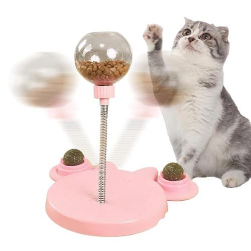 Wackeliges Hundeleckerli-Spielzeug, Leckerlis Ball Pet Feeder, Wackel-Leckerli-Spielzeug für Hunde, Katzen-Leckerli-Spender, Katze Interaktiver Spender Feder, Futterspender Slow Feeders Spring von Dreuhuing