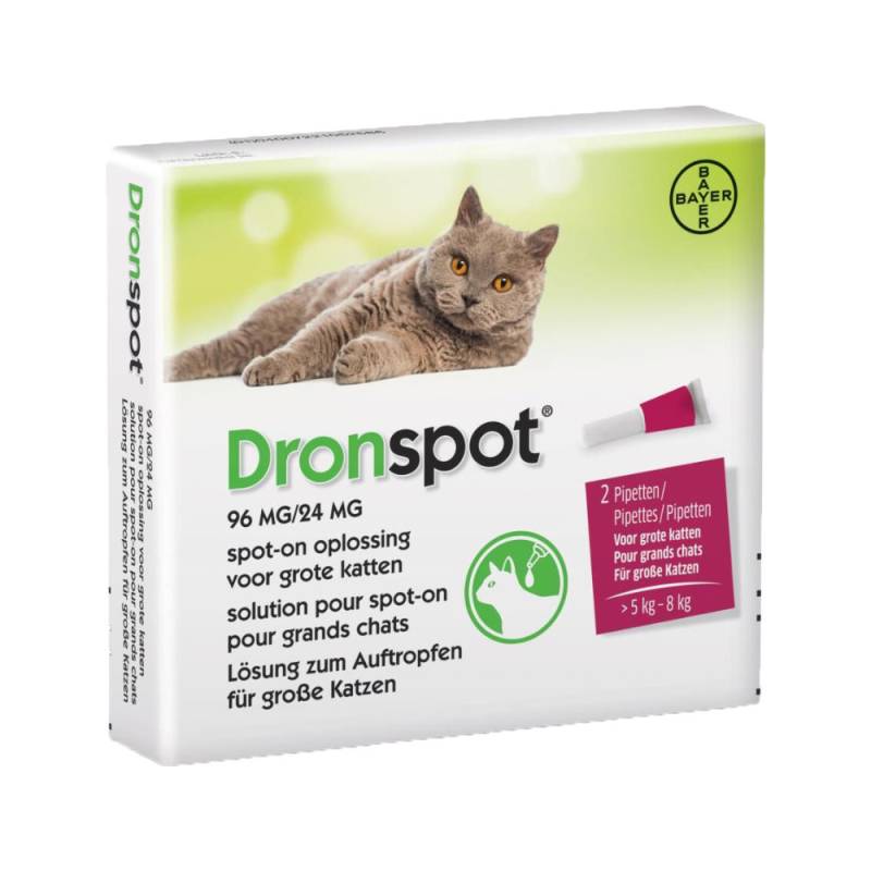 Dronspot Cat - für mittelgroße Katzen - 2 Pipetten von Dronspot