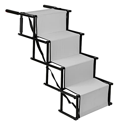 Rampe für große und kleine Hunde, belastbar bis 75 kg, verwendbar für alle Fahrzeuge, Hundetreppe, faltbar von Drumm