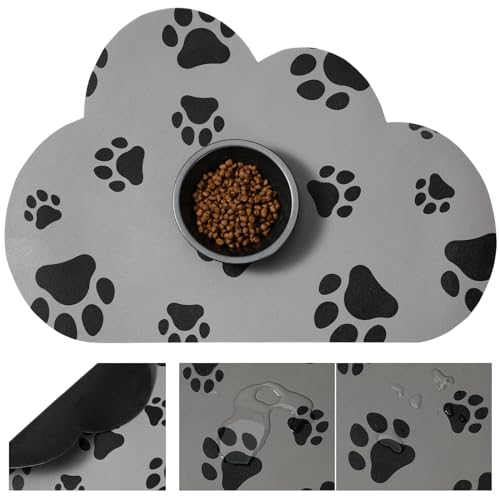 Drydiet Hunde-Wassermatte für schlampige Trinker, hochwertige Wolke, saugfähige Hundematte für Futter und Wassernapf für unordentliche Trinker von Drydiet