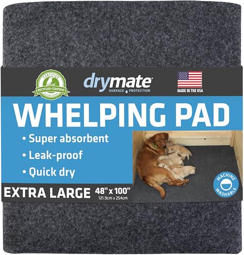 Drymate WMCB48100 Box Liner Mat - Maschinenwaschbares, wiederverwendbares und saugfähiges Hundewelpenkissen - Kann zugeschnitten Werden, USA Made, 48 x 100 von Drymate