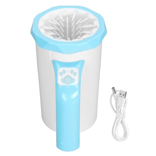 Dsacxixai Automatic Dog Foot Cleaner,Washer with Soft Silicone Brush,Rechargeable Automatic Pet Foot Cleaner Cup for Small Medium Dogs and Cats (White Blue) von Dsacxixai