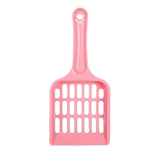 Dsacxixai Katzenstreu Schaufel, Plastik Katzenstrauder Schaufel langes Griff Katzenstreu Schaufel Haustier Reiniger Scoop, Poop Sifting, Hochleistungsschachtel für Katzentoilette (Pinkish) von Dsacxixai