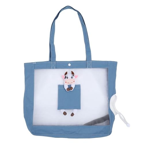 Katzentragetasche, Handtragetasche für Hunde, zum Tragen von kleinen Hunden und Katzen, Haustier-Out-Tasche, Outcrop Pet Out-Umhängetasche für Katzen und Hunde (Blue Cow Style) von Dsacxixai