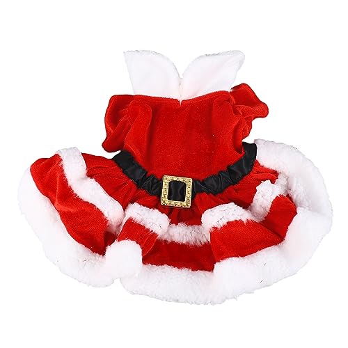 Dsacxixai Weihnachten Hund Outfit Santa Hund Kleid Welpen Kostüm Weihnachten Hund Rock Katze Kätzchen Weihnachten Outfit Katze Weihnachten Kleid Kleidung für Hund Katzen (L) von Dsacxixai