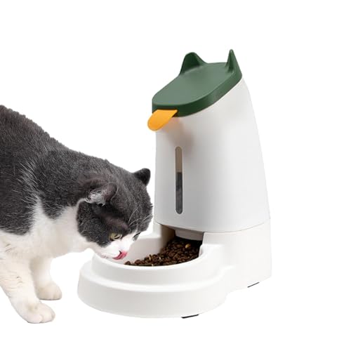 Dtaigou Automatischer Katzenfutterautomat, automatischer Wasserspender für Haustiere | Schwerkraftspender für Katzen,Automatischer Schwerkraft-Futter- und Wasserspender für Hunde und Katzen für Katzen von Dtaigou
