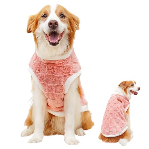 Dtaigou Haustiermantel für kaltes Wetter, Plüsch-Hundeweste für den Winter, Weicher Haustierpullover, Winddichter Pullover für Hunde, Heimtierbedarf für kleine mittelgroße Hunde großer Rassen von Dtaigou