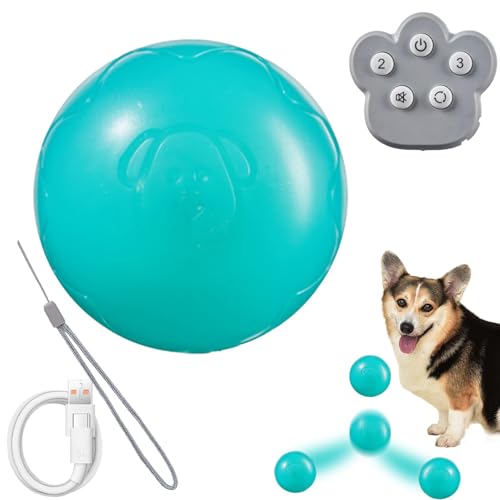 Dtaigou Hüpfball für Hunde, 3 Modi Elektronisches Hundespielzeug Interaktives Hundespielzeug, Hüpfendes Hundespielzeug Elektrischer Hundeball mit Geräuschen und Lichtern für Haustiere Katzen Hunde von Dtaigou