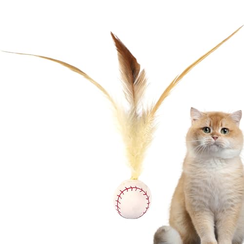 Dtaigou Katze Bouncy Ball mit Feder, Federkugel Bounce Cat Toy,Bounce Ball Cat Toy - Interaktive Katzenkauen -Lieferungen für Langeweile Hilfsgüter Haustier Jagd Sportgeräte von Dtaigou