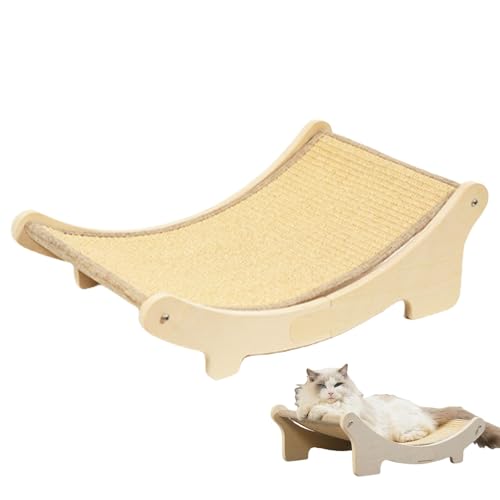 Dtaigou Katzenkratzer, Katzenkratzern - Kätzchen Sisal Lounge Nest Stuhl,Haustierversorgungen Holzkatze Möbelbett zum Schutz der Sofa, Boden von Dtaigou