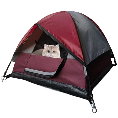 Dtaigou Katzenspielzelt,Katzenbettzelt - Outdoor-Katzenbett-Haus-Spielzelt für Camping - Wasserdichtes Katzenzelt für den Außenbereich, Haustierzelt für Welpen, Hunde, kleine Haustiere von Dtaigou