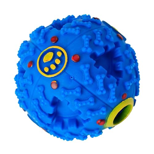 Dtaigou Pawcia Giggle Ball, Pawcia Giggle Sound Hundeball, Pawcia Hundeball, quietschender Hundespielzeugball mit Geräusch, Hundeleckerli-Spenderspielzeug, Puzzleball, stimulierendes Hundespielzeug von Dtaigou