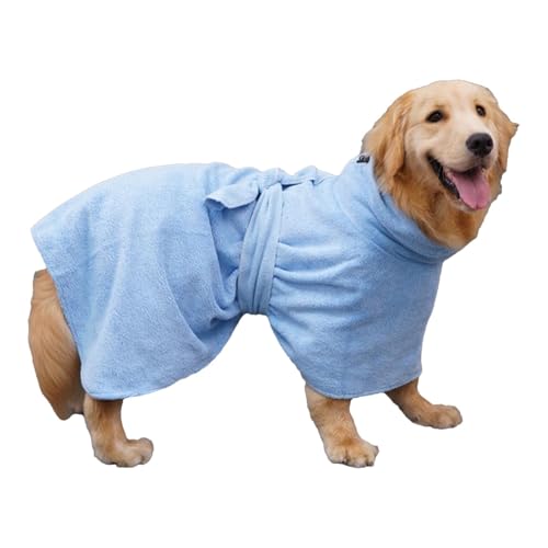 Dtaigou Saugfähiger Hundebademantel, Haustierbademantel für Hunde,Saugfähiger Bademantel, bequemes Handtuch für Hunde - Wiederverwendbare Haustier-Duschkleidung, schnell trocknender Bademantel zum von Dtaigou