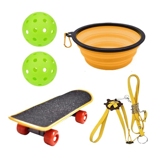 Dtaigou Schildkröten-Trainings-Skateboard-Spielzeugset,Schildkröten-Skateboard-Spielzeugset,Lustiges Skateboard-Schildkrötenspielzeug - Trainingsset mit Schüssel und Zugseil, Schildkrötenspielzeug, von Dtaigou