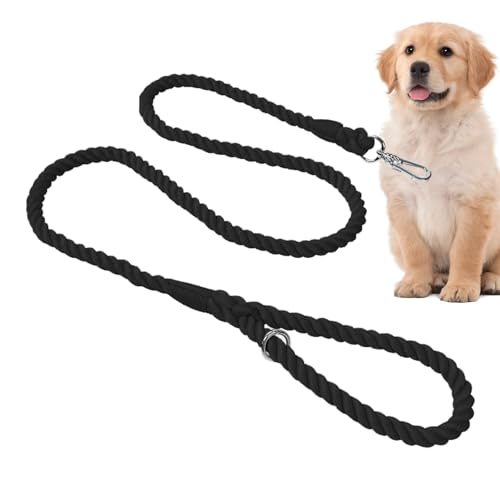 Dtaigou Starke Hundeleinen, Hundeleinen für mittelgroße Hunde - 5 Fuß stabile Seilleinen für Welpen - Outdoor Walking Starke multifunktionale Dicke Hundetrainingsleinen von Dtaigou