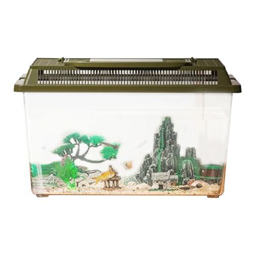 Dtaigou Terrarium Für Reptilien,Schlangen Brutbox Transparent Tragbar - Transparenter Tierbehälter Mit Griff Für Geckos, Krabben & Einsiedlerkrebse Dtaigou Terrarium Für Reptilien,Schlangen Brutbox Transparent Tragbar - Transparenter Tierbehälter Mit Griff Für Geckos, Krabben & Einsiedlerkrebse von Dtaigou