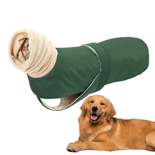 Dtaigou Warmer Hundepullover – Rollkragenjacke für kaltes Wetter, wasserdichter Thermo-Hundepullover für kleine, mittelgroße und große Hunde von Dtaigou