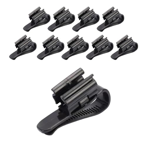 Dualoai 10 Stück Aquarium Rohrhalter, Aquarium Rohrschelle, Fester Clip, Montageclip, Schwarz von Dualoai