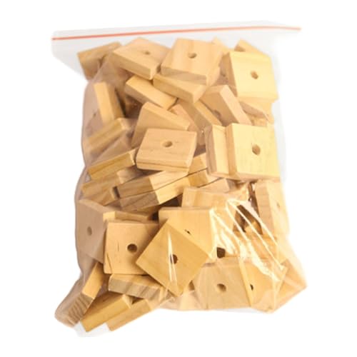 Dualoai 100 PCs Vogelblöcke Blöcke Holzwei Vogelkäfig Toy Cage Accessories für Kleine Parasiten von Dualoai