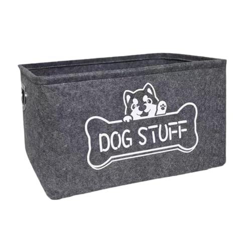 Dualoai Aufbewahrungsbox für Haustierspielzeug, Korb für Welpenbedarf, Home Organizer, Große Hundekleidungsbox von Dualoai