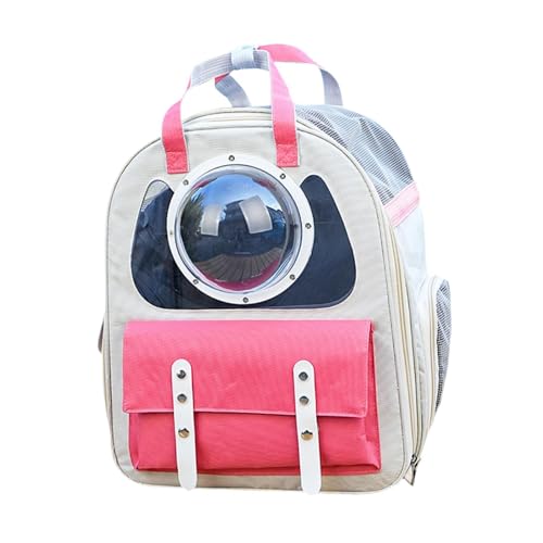 Dualoai Cat Rucksack Cortero, Haustier Bachelor Space Capsule Wanderrucksack für Haustiere Zum Reisen, Rosa von Dualoai