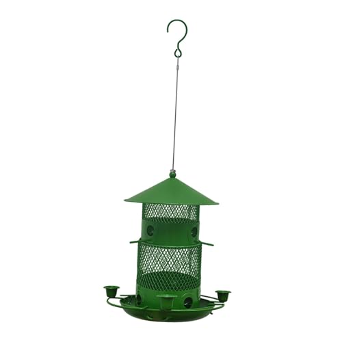 Dualoai Eisen Vogel Feeder Hängen Birdfeeder Vogel Lebensmittel Container Kleine Vögel Feeder Premium, GrÜn von Dualoai