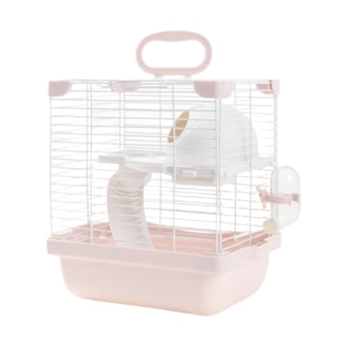 Dualoai Hamsterkäfig mit Etagen für Mäuse Und Ratten. Enthält Einen 19 X 23 X 28 cm Großen Futter Und Wassernapf, Rosa Dualoai Hamsterkäfig mit Etagen für Mäuse Und Ratten. Enthält Einen 19 X 23 X 28 cm Großen Futter Und Wassernapf, Rosa von Dualoai