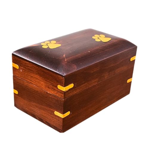 Dualoai Haustier Urne, Andenkenbox für Hunde Und Katzen, Dekorative Gedenkbox für Haustiere, Trauersarg von Dualoai