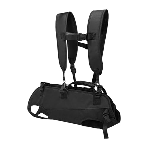 Dualoai Hundetragetasche, Haustier-Tragerucksack, verstellbar, mit Tragegriff, Haustier-Reisetasche für Spaziergänge, Outdoor, Wandern, Reiten, Schwarz, l von Dualoai