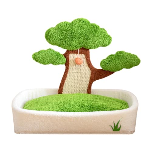 Dualoai Katzenkratzer mit Bonsai Bed Cat Cat Cat Ranging Toy Post Post, Um Eine zu Nehmen, Ohne Beine von Dualoai