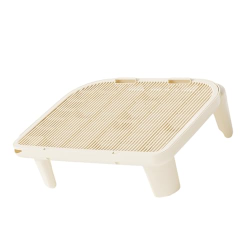 Dualoai Katzentoilette Rampe mit Fangmatte Und für Den Haustierbereich, Beige von Dualoai