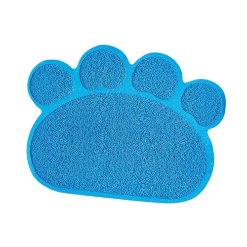 Dualoai Katzentoilettenmatte Und Futternapfunterlage, Futterschale für Kätzchen, Blau von Dualoai