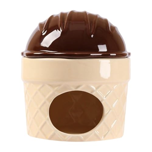 Dualoai Keramiknest für Hamster, Eiscreme Versteck für Kleine Haustiere, Braun Dualoai Keramiknest für Hamster, Eiscreme Versteck für Kleine Haustiere, Braun von Dualoai