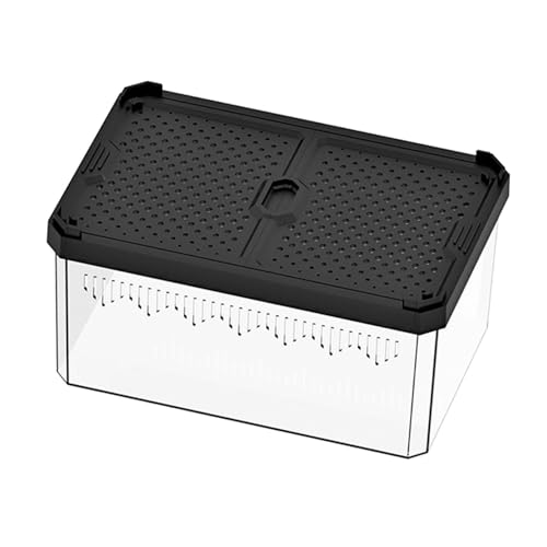 Dualoai Klare Zuchtbox Terrarium Eidechsen Lebensraum Käfig Fütterung Box Gehäuse Einsiedlerkrebs Lebensraum für, 19x9.3x11.5 cm von Dualoai