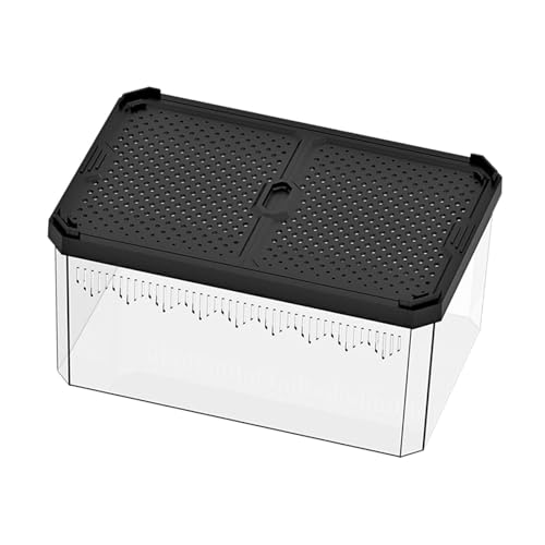 Dualoai Klare Zuchtbox Terrarium Eidechsen Lebensraum Käfig Fütterung Box Gehäuse Einsiedlerkrebs Lebensraum für, 22.5 X 11.5 X 14.5 von Dualoai