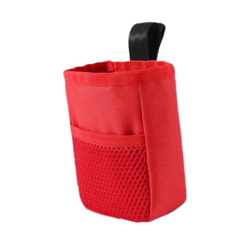 Dualoai Leckerli-Tasche für Hunde, Hüfttasche für Hundetraining, Leckerli-Tasche für Spaziergänge mit dem Hund, Snack-Tasche für Hunde zum Wandern, Rot von Dualoai