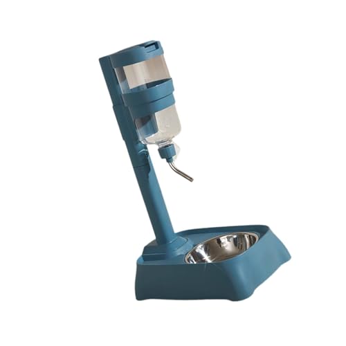 Dualoai PET Feeder Und Automatische Automatische Feeder Einstellbare Höhen Gepäck, Blau von Dualoai