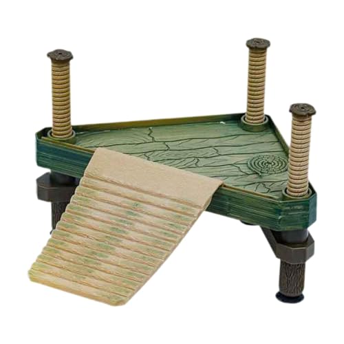 Dualoai Turtle Ramp Reptile Ramp Dock Turtle Tank Accessoires Versteck Schildkrötenterrasse Turtle Backenplattform für Frosch Salamander, 22.5x18.5x15cm von Dualoai