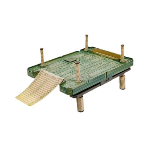 Dualoai Turtle Ramp Reptile Ramp Dock Turtle Tank Accessoires Versteck Schildkrötenterrasse Turtle Backenplattform für Frosch Salamander, 40.5x27.5 cm von Dualoai