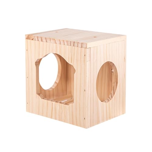 Dualoai Vogelhauskäfig, Vogelhaus Geschützter Warmer Ort, Outdoor Vogelhabitatbox, Outdoor Vogelhabitatbox Aus Holz, Outdoor Dekoration, Mehrfarbig, S von Dualoai