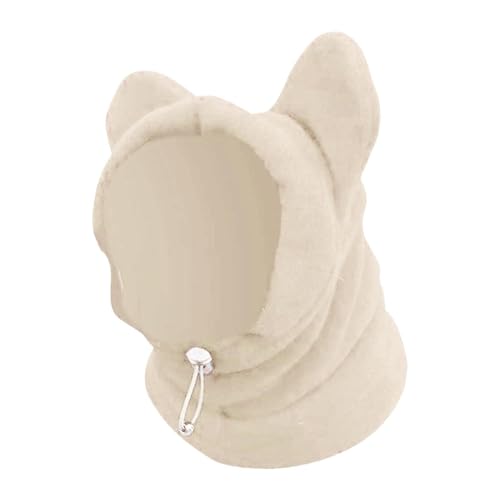 Dualoai Winter-Hundemütze, Ohrenwickel, verstellbares Kostüm, Winddicht, für Hunde, warme Mütze, Ohr-Hoodie für Haustiere, kleine Tiere, Welpen, Kätzchen, im, M von Dualoai