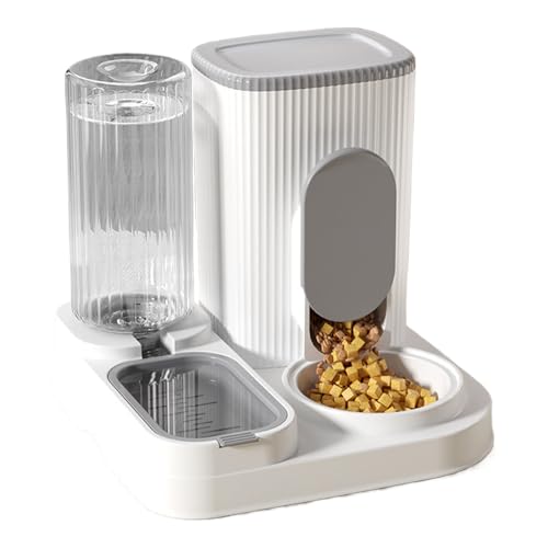 Dubbulon Automatischer Katzenfutterspender | Automatischer Futterautomat Für Katze Hund Wasserspender - Großer Vorratsbehälter Futternapf Trinkstation Tierbedarf Dubbulon Automatischer Katzenfutterspender | Automatischer Futterautomat Für Katze Hund Wasserspender - Großer Vorratsbehälter Futternapf Trinkstation Tierbedarf von Dubbulon