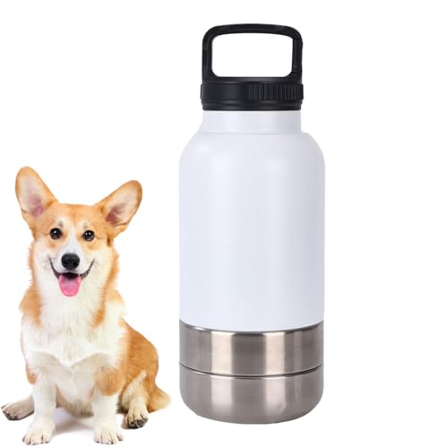 Dubbulon Hundetrinkflasche,Isolierte Hundewasserflasche | Auslaufsicher Trinkbecher mit Abnehmbarem Napf 1520ml für Unterwegs Wandern Camping Wohnung Dubbulon Hundetrinkflasche,Isolierte Hundewasserflasche | Auslaufsicher Trinkbecher mit Abnehmbarem Napf 1520ml für Unterwegs Wandern Camping Wohnung von Dubbulon