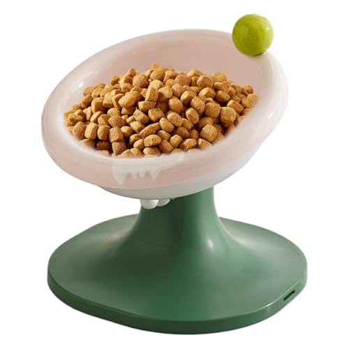 Dubbulon Katzenfutternapf - Ergonomische Keramikschale - Niedlicher erhöhter Napfstand Mit Schrägstellung Für Kleine Rassen Wohnungshaltung Dubbulon Katzenfutternapf - Ergonomische Keramikschale - Niedlicher erhöhter Napfstand Mit Schrägstellung Für Kleine Rassen Wohnungshaltung von Dubbulon