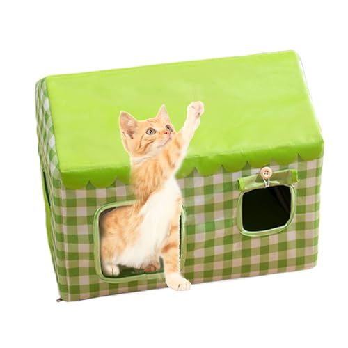 Dubbulon Kühlhaus Für Katzen Im Außenbereich - Kühlende Katzenhöhle - Geschlossenes Haus Für Haustierzubehör Innenbereich Außenbereich Garten Rasen Hof Terrasse Balkon Ganzjährig Kleine Hunde Dubbulon Kühlhaus Für Katzen Im Außenbereich - Kühlende Katzenhöhle - Geschlossenes Haus Für Haustierzubehör Innenbereich Außenbereich Garten Rasen Hof Terrasse Balkon Ganzjährig Kleine Hunde von Dubbulon