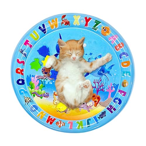 Dubbulon Sensorische Wasserspielmatte Für Katzen - Katzen-Wasserspielmatte, Sensorisches Spielzeug | Interaktives Katzenspielzeug | Verdickte Kühlende Water Sensory Mat Für Haustiere Im Innenbereich von Dubbulon