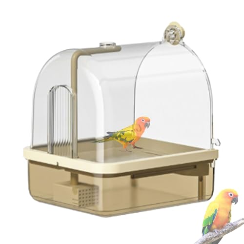 Dubbulon Vogelbad Käfig | Badeplatz Für Wellensittiche | Stand mit 2 Duschfunktionen Knabbersicheres Automatisches Bad Sitzstange Für Innen & Außen Dubbulon Vogelbad Käfig | Badeplatz Für Wellensittiche | Stand mit 2 Duschfunktionen Knabbersicheres Automatisches Bad Sitzstange Für Innen & Außen von Dubbulon