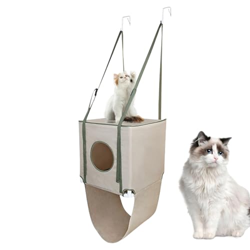 Katzen Hängematte,Katzen Schlafplatz Für Innenbereich | Atmungsaktives Zwei-Schicht System Verstellbare Möbel Zum Schlafen Klettern Spielen Entspannen Katzen Hängematte,Katzen Schlafplatz Für Innenbereich | Atmungsaktives Zwei-Schicht System Verstellbare Möbel Zum Schlafen Klettern Spielen Entspannen von Dubbulon