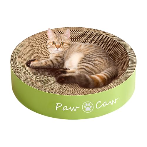 Kratzbrett für Katzen, Kratzunterlage für Haustiere | Claw Corrugated Round Scratch Pad Kratzbrett,Lounge-Bett Langlebiges Haustierzubehör Recyceltes Lounge-Bett für Katzen von Dubbulon